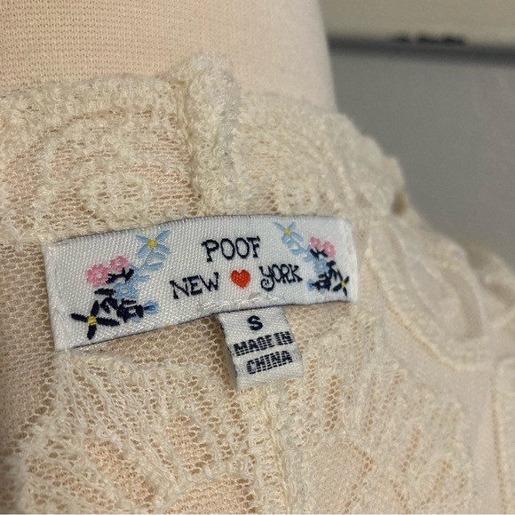 Poof New York Embroidered Mesh Flyaway Kimono - Picture 6 of 7